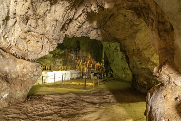 Buddha statues in the Pak Ou caves near Luang Prabang, Laos, Asia