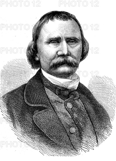 Wilhelm Kaulbach, from 1868 Ritter von Kaulbach, 15 October 1805, 7 April 1874, a German painter, Historical, digital reproduction of an original from the 19th century