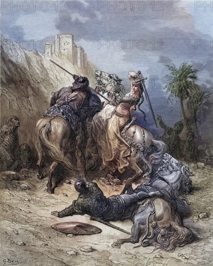 Florine of Burgundy, a heroine of the First Crusade, Historical, digitally restored reproduction from a 19th century original, Record date not stated