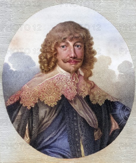 William Cavendish 1st Duke of Newcastle 1592 1675 Royalist commander, William Cavendish 1st Duke of Newcastle 1592 1675 Royalist commander Engraved by Bocquet from the book A catalogue of Royal and Noble Authors Volume III published 1806, Historic, digitally restored reproduction from a 19th century original, Record date not stated