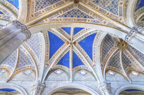 Abbey church interior, Certosa di Pavia monastery, Certosa di Pavia, Lombardy, Italy, Europe