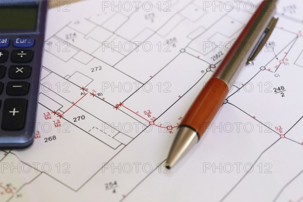 Urban development plan on a desk
