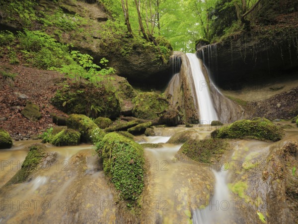 Schwarzenbach Waterfall, Baar, Canton Zug, Switzerland, Europe