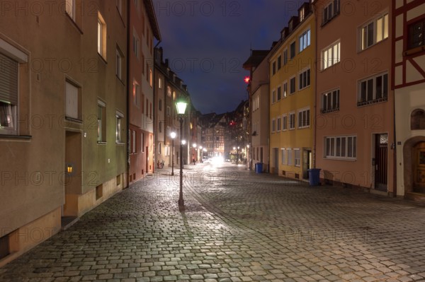 Historic houses in the old town, Weißgerbergasse, Nuremberg, Middle Franconia, Bavaria, Germany, Europe