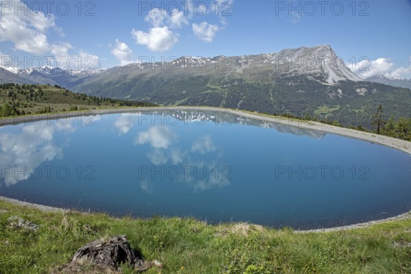Nauders, Bergkastel, path to the Stieralm, reservoir, Tyrol, Austria, Europe