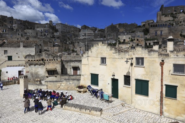 Old town, Sassi, Sassi di Matera cave settlements, UNESCO World Heritage Site, Matera, Basilicata, Italy, Europe