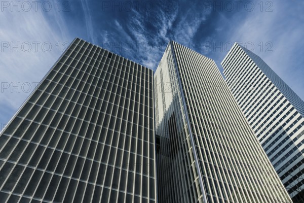 Modern architecture, high-rise buildings, Roche Towers, architects Herzog and de Meuron, Basel, Canton of Basel-Stadt, Switzerland, Europe
