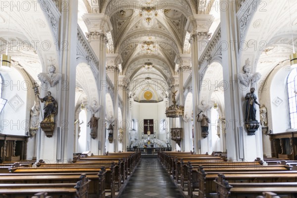 Interior view, St Andrew's Church, Düsseldorf, North Rhine-Westphalia, Rhineland, Germany, Europe