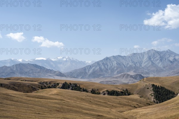 Barren landscape, erosion landscape, Naryn province, Kyrgyzstan, Asia