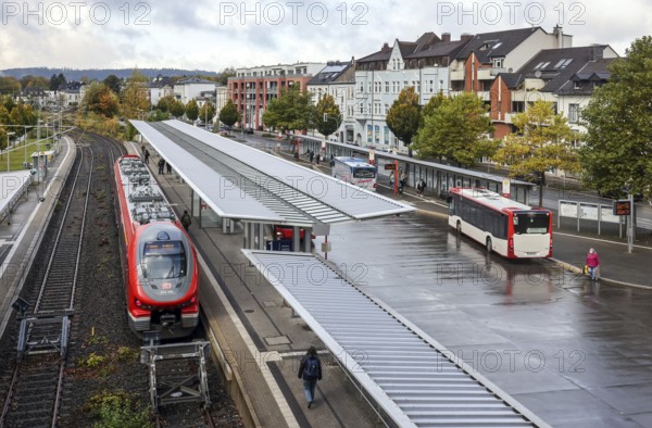 Iserlohn, North Rhine-Westphalia, Germany - Iserlohn railway station. Iserlohn railway station is located in the centre of Iserlohn. It lies at the end of two single-track railway lines, the Ardeybahn from Schwerte and the line from Iserlohn-Letmathe. Since its new construction in 2008, it has been referred to as a city railway station