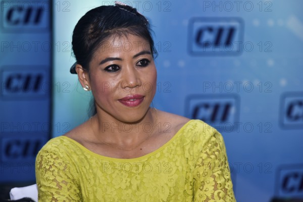Indian Olympic boxer Mary Kom during the Confederation of Indian Industry (CII) National Council Meeting in Guwahati on Friday, October 12, 2018