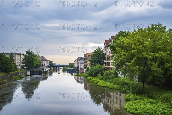 The so-called Opole Venice or Little Venice on the Mühlgraben in Opole, Opole Voivodeship, Poland, Europe