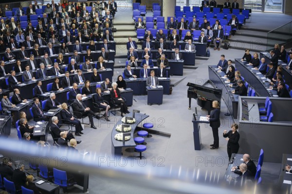Bärbel Bas (SPD), President of the Bundestag, speaks in the plenary of the German Bundestag on Holocaust Remembrance Day. Berlin, 31.01.2024