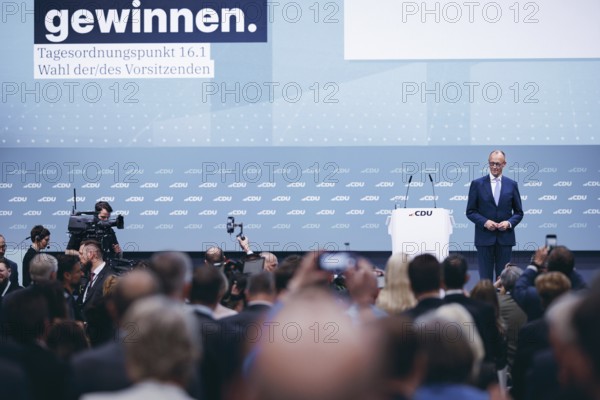 Friedrich Merz, party chairman of the CDU, photographed at the CDU Germany 2024 party conference in Berlin, 6 May 2024
