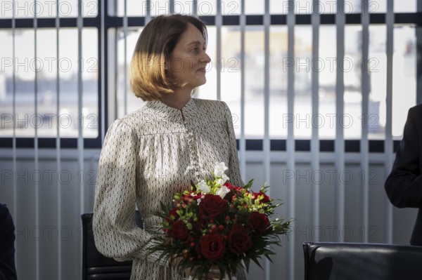 Katarina Barley, SPD lead candidate for the 2024 European elections, pictured at the SPD Presidium meeting after the European elections at Willy Brandt Haus in Berlin, 10 June 2024