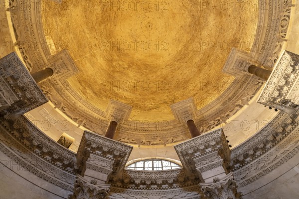 Dome in the interior of the Cathedral of St Domnius in Split, Croatia, Europe