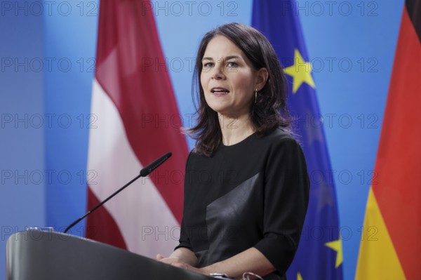 Annalena Bärbock (Alliance 90/The Greens), Federal Foreign Minister, at a press conference at the Federal Foreign Office in Berlin, 1 July 2024