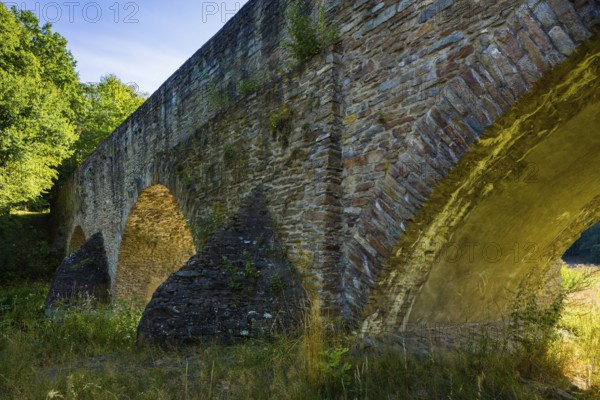 The Old Fathers' Bridge was an aqueduct and the most important water management facility of the Halsbrück mining industry. It was built between 1686 and 1715 under the direction of the Saxon chief mining administrator Abraham von Schönberg. It was demolished in 1893 due to dilapidation, Halsbrücke, Halsbrücke, Saxony, Germany, Europe