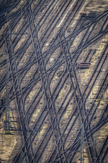 Track system and track apron with points, symbolic photo, Frankfurt am Main main station, Hesse, Germany, Europe