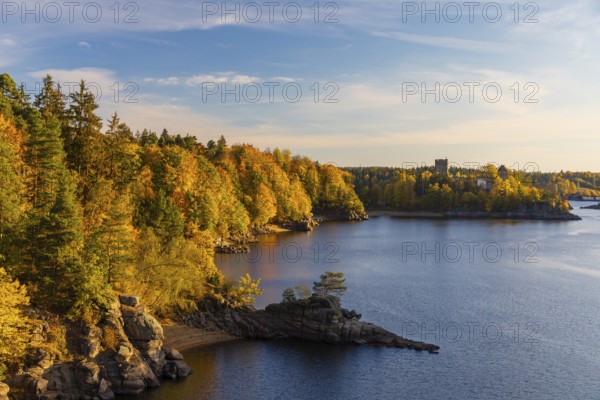 Castle ruin Lichtenfels, Ottenstein reservoir, Rastenfeld, lower Austria, Austria, Europe