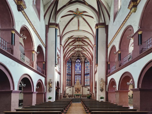 Interior of the Church of Our Lady, Old Town, Koblenz, Rhineland-Palatinate, Germany, Europe