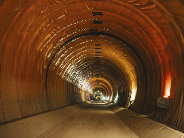 Lined tunnel section in construction lot H53, Brenner Base Tunnel, Wolf, Tyrol, Austria, Europe