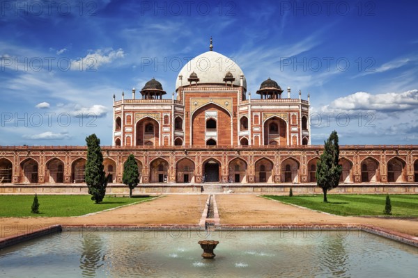 Humayun's Tomb. Delhi, India. UNESCO World Heritage Site. Frontal View