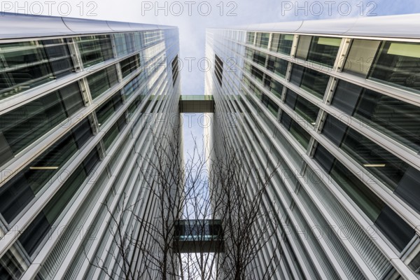 Modern architecture, high-rise buildings, Roche Towers, architects Herzog and de Meuron, Basel, Canton of Basel-Stadt, Switzerland, Europe