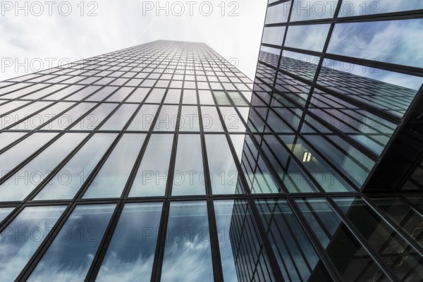 Modern architecture, high-rise building, Messeturm, Basel, Canton of Basel-Stadt, Switzerland, Europe