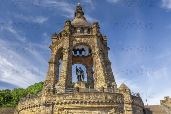 Kaiser Wilhelm Monument, Porta Westfalica, Weser Valley, Weserbergland, North Rhine-Westphalia, Germany, Europe