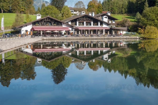 Gasthaus am Rießersee, Garmisch-Partenkirchen, Werdenfelser Land, Oberland, Bavaria, Germany, Europe