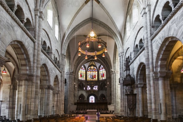 Interior, Basel Minster, Basel, Canton of Basel-Stadt, Switzerland, Europe
