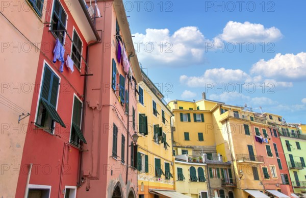 Italy, Beautiful colorful Vernazza streets in Cinque Terre, Europe