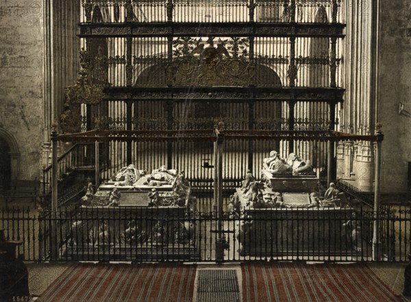 Granada. Catedral. Los Sepulchros de los Reyes, Spain, c. 1890, Historic, digitally restored reproduction from a 19th century original, Europe