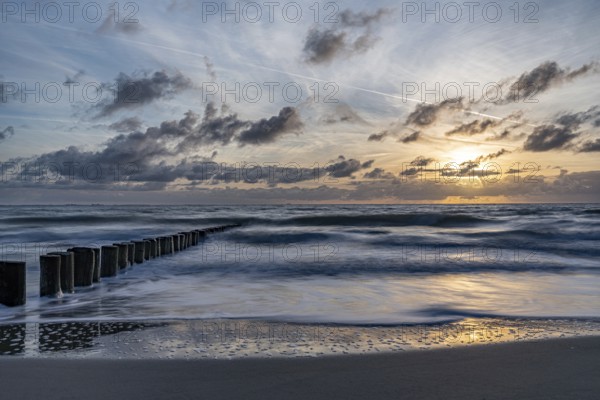 Sunset on the North Sea, Zeeland, Netherlands