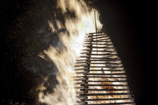Funkenfeuer, near Reichenbach, Allgäu, Bavaria, Germany, Europe