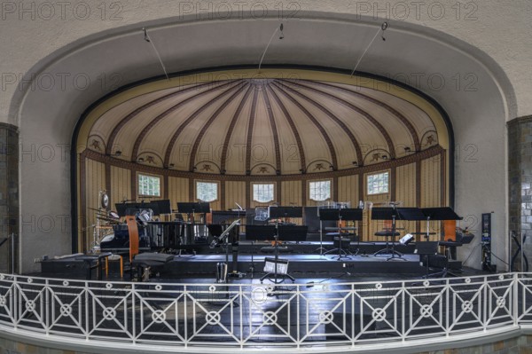 Revolving stage, music pavilion at the Kissingen spa, newly built in 1911, Bad Kissingen, Lower Franconia, Bavaria, Germany, Europe