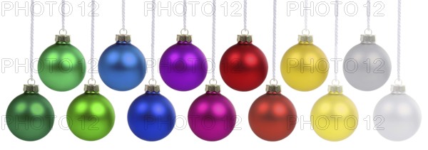 Christmas baubles hanging jewellery baubles decoration freestanding isolated in Stuttgart, Germany, Europe