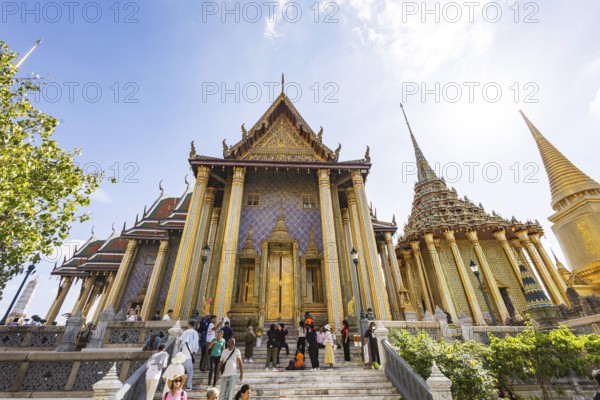 Wat Phra Kaeo, Temple of the Emerald Buddha. Bangkok, Thailand, Asia