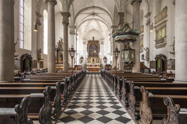 Interior of the Catholic Church of St Maximilian, Maxkirche, state capital Düsseldorf, North Rhine-Westphalia, Germany, Europe