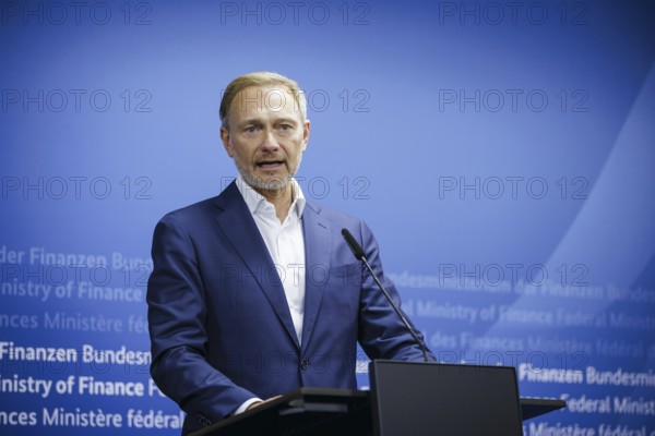 Christian Lindner (FDP), Federal Minister of Finance, gives a press statement at the Ministry of Finance. Berlin, 05.06.2024. Photographed on behalf of the Federal Ministry of Finance