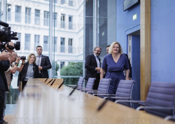 Nancy Faeser, Federal Minister of the Interior and Home Affairs, recorded during the Federal Press Conference on the presentation of the 2023 Report on the Protection of the Constitution, in Berlin, 18 June 2024