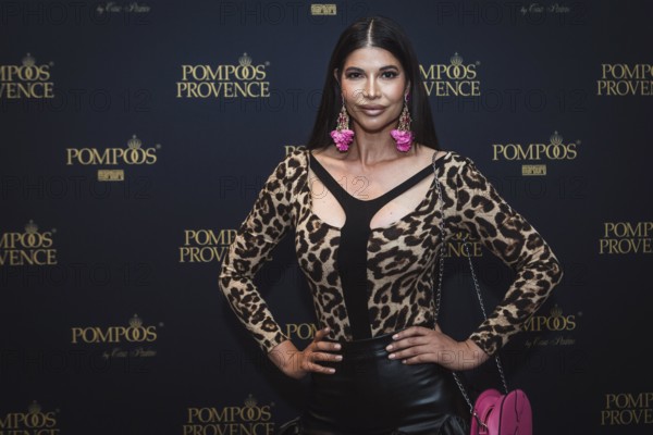 Micaela shepherd at the presentation of the furniture and homewear collection Pompöös Provence by star designer Harald Glööckler at the Hotel Adlon, Berlin, 19 June 2024. The collection Pompöös Provence by Casa Padrino consists of bedroom furniture, seating furniture and carpets