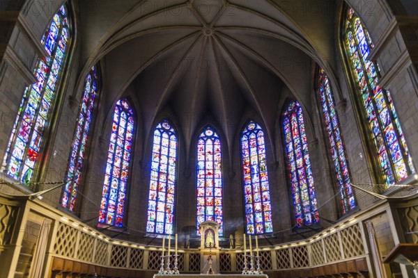 Interior view, Notre-Dame de Luxembourg Cathedral, Luxembourg City, Luxembourg, Luxembourg, Europe