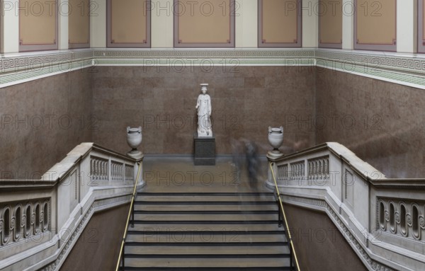 Staircase, architect Robert Smirke, British Museum, London, England, Great Britain