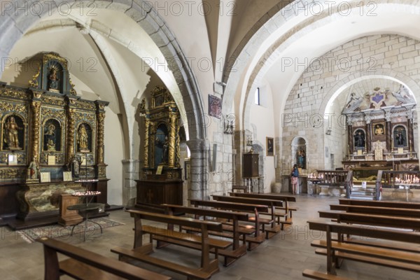 Interior view of the church, Chiesa del Purgatorio, old town centre, Castelsardo, Sardinia, Italy, Europe