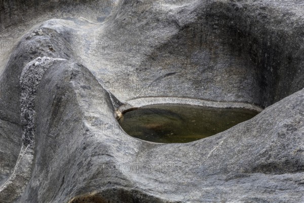 Rocks, rock structures, Verzasca River, near Lavertezzo, Verzasca Valley, Valle Verzasca, Canton Ticino, Switzerland, Europe