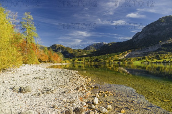 Grundlsee in autumn, salzkammergut, styria, Austria, Europe