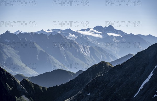 High mountains, Alpine panorama, Venediger Group, Hohe Tauern, Austria, Europe