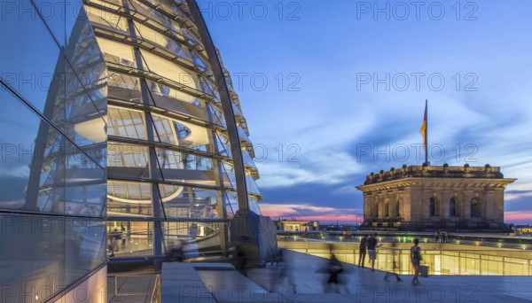 Visitors in the Reichstag dome, Berlin, 21 May 2014